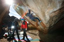 Bouldering in Hueco Tanks on 01/01/2019 with Blue Lizard Climbing and Yoga

Filename: SRM_20190101_1210230.jpg
Aperture: f/9.0
Shutter Speed: 1/250
Body: Canon EOS-1D Mark II
Lens: Canon EF 16-35mm f/2.8 L