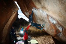 Bouldering in Hueco Tanks on 01/01/2019 with Blue Lizard Climbing and Yoga

Filename: SRM_20190101_1211180.jpg
Aperture: f/9.0
Shutter Speed: 1/250
Body: Canon EOS-1D Mark II
Lens: Canon EF 16-35mm f/2.8 L