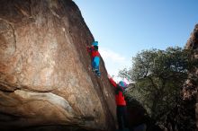 Bouldering in Hueco Tanks on 01/01/2019 with Blue Lizard Climbing and Yoga

Filename: SRM_20190101_1221210.jpg
Aperture: f/7.1
Shutter Speed: 1/250
Body: Canon EOS-1D Mark II
Lens: Canon EF 16-35mm f/2.8 L