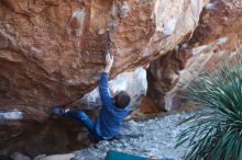 Bouldering in Hueco Tanks on 01/01/2019 with Blue Lizard Climbing and Yoga

Filename: SRM_20190101_1312460.jpg
Aperture: f/3.2
Shutter Speed: 1/250
Body: Canon EOS-1D Mark II
Lens: Canon EF 50mm f/1.8 II