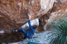 Bouldering in Hueco Tanks on 01/01/2019 with Blue Lizard Climbing and Yoga

Filename: SRM_20190101_1312580.jpg
Aperture: f/3.2
Shutter Speed: 1/250
Body: Canon EOS-1D Mark II
Lens: Canon EF 50mm f/1.8 II