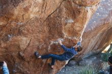 Bouldering in Hueco Tanks on 01/01/2019 with Blue Lizard Climbing and Yoga

Filename: SRM_20190101_1314340.jpg
Aperture: f/4.0
Shutter Speed: 1/250
Body: Canon EOS-1D Mark II
Lens: Canon EF 50mm f/1.8 II