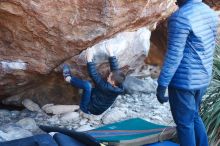 Bouldering in Hueco Tanks on 01/01/2019 with Blue Lizard Climbing and Yoga

Filename: SRM_20190101_1332150.jpg
Aperture: f/2.8
Shutter Speed: 1/250
Body: Canon EOS-1D Mark II
Lens: Canon EF 50mm f/1.8 II