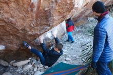Bouldering in Hueco Tanks on 01/01/2019 with Blue Lizard Climbing and Yoga

Filename: SRM_20190101_1333220.jpg
Aperture: f/3.2
Shutter Speed: 1/250
Body: Canon EOS-1D Mark II
Lens: Canon EF 50mm f/1.8 II