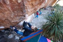 Bouldering in Hueco Tanks on 01/01/2019 with Blue Lizard Climbing and Yoga

Filename: SRM_20190101_1338140.jpg
Aperture: f/4.0
Shutter Speed: 1/250
Body: Canon EOS-1D Mark II
Lens: Canon EF 16-35mm f/2.8 L