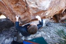 Bouldering in Hueco Tanks on 01/01/2019 with Blue Lizard Climbing and Yoga

Filename: SRM_20190101_1338180.jpg
Aperture: f/4.5
Shutter Speed: 1/250
Body: Canon EOS-1D Mark II
Lens: Canon EF 16-35mm f/2.8 L