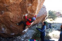 Bouldering in Hueco Tanks on 01/01/2019 with Blue Lizard Climbing and Yoga

Filename: SRM_20190101_1350590.jpg
Aperture: f/5.6
Shutter Speed: 1/250
Body: Canon EOS-1D Mark II
Lens: Canon EF 16-35mm f/2.8 L