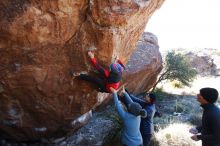 Bouldering in Hueco Tanks on 01/01/2019 with Blue Lizard Climbing and Yoga

Filename: SRM_20190101_1351320.jpg
Aperture: f/7.1
Shutter Speed: 1/250
Body: Canon EOS-1D Mark II
Lens: Canon EF 16-35mm f/2.8 L