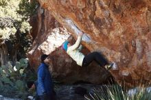 Bouldering in Hueco Tanks on 01/01/2019 with Blue Lizard Climbing and Yoga

Filename: SRM_20190101_1413320.jpg
Aperture: f/6.3
Shutter Speed: 1/250
Body: Canon EOS-1D Mark II
Lens: Canon EF 16-35mm f/2.8 L