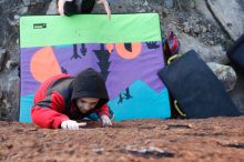 Bouldering in Hueco Tanks on 01/01/2019 with Blue Lizard Climbing and Yoga

Filename: SRM_20190101_1431330.jpg
Aperture: f/4.0
Shutter Speed: 1/250
Body: Canon EOS-1D Mark II
Lens: Canon EF 16-35mm f/2.8 L