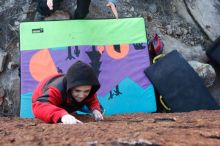 Bouldering in Hueco Tanks on 01/01/2019 with Blue Lizard Climbing and Yoga

Filename: SRM_20190101_1431331.jpg
Aperture: f/4.5
Shutter Speed: 1/250
Body: Canon EOS-1D Mark II
Lens: Canon EF 16-35mm f/2.8 L