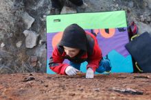 Bouldering in Hueco Tanks on 01/01/2019 with Blue Lizard Climbing and Yoga

Filename: SRM_20190101_1431381.jpg
Aperture: f/4.0
Shutter Speed: 1/250
Body: Canon EOS-1D Mark II
Lens: Canon EF 16-35mm f/2.8 L