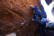 Bouldering in Hueco Tanks on 01/01/2019 with Blue Lizard Climbing and Yoga

Filename: SRM_20190101_1542080.jpg
Aperture: f/4.0
Shutter Speed: 1/200
Body: Canon EOS-1D Mark II
Lens: Canon EF 16-35mm f/2.8 L