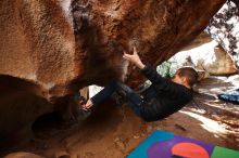 Bouldering in Hueco Tanks on 01/01/2019 with Blue Lizard Climbing and Yoga

Filename: SRM_20190101_1545460.jpg
Aperture: f/5.0
Shutter Speed: 1/200
Body: Canon EOS-1D Mark II
Lens: Canon EF 16-35mm f/2.8 L