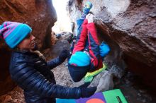 Bouldering in Hueco Tanks on 01/01/2019 with Blue Lizard Climbing and Yoga

Filename: SRM_20190101_1608000.jpg
Aperture: f/3.2
Shutter Speed: 1/200
Body: Canon EOS-1D Mark II
Lens: Canon EF 16-35mm f/2.8 L