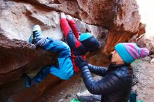 Bouldering in Hueco Tanks on 01/01/2019 with Blue Lizard Climbing and Yoga

Filename: SRM_20190101_1608140.jpg
Aperture: f/2.8
Shutter Speed: 1/160
Body: Canon EOS-1D Mark II
Lens: Canon EF 16-35mm f/2.8 L