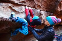 Bouldering in Hueco Tanks on 01/01/2019 with Blue Lizard Climbing and Yoga

Filename: SRM_20190101_1608160.jpg
Aperture: f/2.8
Shutter Speed: 1/160
Body: Canon EOS-1D Mark II
Lens: Canon EF 16-35mm f/2.8 L