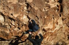 Bouldering in Hueco Tanks on 01/01/2019 with Blue Lizard Climbing and Yoga

Filename: SRM_20190101_1656420.jpg
Aperture: f/4.0
Shutter Speed: 1/800
Body: Canon EOS-1D Mark II
Lens: Canon EF 50mm f/1.8 II