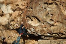 Bouldering in Hueco Tanks on 01/01/2019 with Blue Lizard Climbing and Yoga

Filename: SRM_20190101_1704470.jpg
Aperture: f/4.0
Shutter Speed: 1/800
Body: Canon EOS-1D Mark II
Lens: Canon EF 50mm f/1.8 II