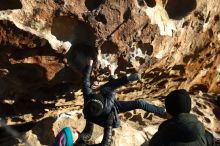 Bouldering in Hueco Tanks on 01/01/2019 with Blue Lizard Climbing and Yoga

Filename: SRM_20190101_1715150.jpg
Aperture: f/4.0
Shutter Speed: 1/320
Body: Canon EOS-1D Mark II
Lens: Canon EF 50mm f/1.8 II