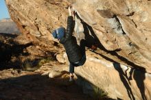 Bouldering in Hueco Tanks on 01/01/2019 with Blue Lizard Climbing and Yoga

Filename: SRM_20190101_1716080.jpg
Aperture: f/4.0
Shutter Speed: 1/500
Body: Canon EOS-1D Mark II
Lens: Canon EF 50mm f/1.8 II