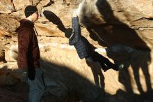 Bouldering in Hueco Tanks on 01/01/2019 with Blue Lizard Climbing and Yoga

Filename: SRM_20190101_1722090.jpg
Aperture: f/4.0
Shutter Speed: 1/320
Body: Canon EOS-1D Mark II
Lens: Canon EF 50mm f/1.8 II