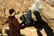 Bouldering in Hueco Tanks on 01/01/2019 with Blue Lizard Climbing and Yoga

Filename: SRM_20190101_1722430.jpg
Aperture: f/4.0
Shutter Speed: 1/400
Body: Canon EOS-1D Mark II
Lens: Canon EF 50mm f/1.8 II
