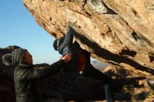 Bouldering in Hueco Tanks on 01/01/2019 with Blue Lizard Climbing and Yoga

Filename: SRM_20190101_1726300.jpg
Aperture: f/4.0
Shutter Speed: 1/320
Body: Canon EOS-1D Mark II
Lens: Canon EF 50mm f/1.8 II