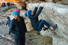 Bouldering in Hueco Tanks on 01/01/2019 with Blue Lizard Climbing and Yoga

Filename: SRM_20190101_1812060.jpg
Aperture: f/2.8
Shutter Speed: 1/160
Body: Canon EOS-1D Mark II
Lens: Canon EF 50mm f/1.8 II