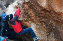 Bouldering in Hueco Tanks on 12/31/2018 with Blue Lizard Climbing and Yoga

Filename: SRM_20181231_1008560.jpg
Aperture: f/3.5
Shutter Speed: 1/250
Body: Canon EOS-1D Mark II
Lens: Canon EF 50mm f/1.8 II