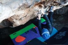 Bouldering in Hueco Tanks on 12/31/2018 with Blue Lizard Climbing and Yoga

Filename: SRM_20181231_1010100.jpg
Aperture: f/2.8
Shutter Speed: 1/250
Body: Canon EOS-1D Mark II
Lens: Canon EF 50mm f/1.8 II