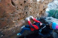 Bouldering in Hueco Tanks on 12/31/2018 with Blue Lizard Climbing and Yoga

Filename: SRM_20181231_1234210.jpg
Aperture: f/4.5
Shutter Speed: 1/250
Body: Canon EOS-1D Mark II
Lens: Canon EF 16-35mm f/2.8 L