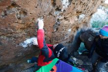 Bouldering in Hueco Tanks on 12/31/2018 with Blue Lizard Climbing and Yoga

Filename: SRM_20181231_1242120.jpg
Aperture: f/4.0
Shutter Speed: 1/250
Body: Canon EOS-1D Mark II
Lens: Canon EF 16-35mm f/2.8 L