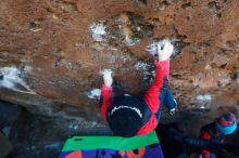 Bouldering in Hueco Tanks on 12/31/2018 with Blue Lizard Climbing and Yoga

Filename: SRM_20181231_1243010.jpg
Aperture: f/4.5
Shutter Speed: 1/250
Body: Canon EOS-1D Mark II
Lens: Canon EF 16-35mm f/2.8 L