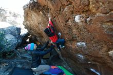 Bouldering in Hueco Tanks on 12/31/2018 with Blue Lizard Climbing and Yoga

Filename: SRM_20181231_1248000.jpg
Aperture: f/4.5
Shutter Speed: 1/250
Body: Canon EOS-1D Mark II
Lens: Canon EF 16-35mm f/2.8 L