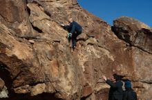 Bouldering in Hueco Tanks on 12/31/2018 with Blue Lizard Climbing and Yoga

Filename: SRM_20181231_1449580.jpg
Aperture: f/6.3
Shutter Speed: 1/500
Body: Canon EOS-1D Mark II
Lens: Canon EF 50mm f/1.8 II