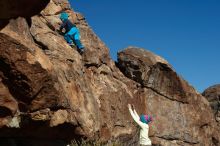 Bouldering in Hueco Tanks on 12/31/2018 with Blue Lizard Climbing and Yoga

Filename: SRM_20181231_1502510.jpg
Aperture: f/4.0
Shutter Speed: 1/1250
Body: Canon EOS-1D Mark II
Lens: Canon EF 50mm f/1.8 II