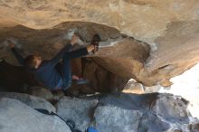 Bouldering in Hueco Tanks on 12/31/2018 with Blue Lizard Climbing and Yoga

Filename: SRM_20181231_1506210.jpg
Aperture: f/4.0
Shutter Speed: 1/40
Body: Canon EOS-1D Mark II
Lens: Canon EF 50mm f/1.8 II