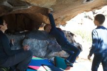 Bouldering in Hueco Tanks on 12/31/2018 with Blue Lizard Climbing and Yoga

Filename: SRM_20181231_1508261.jpg
Aperture: f/4.0
Shutter Speed: 1/400
Body: Canon EOS-1D Mark II
Lens: Canon EF 50mm f/1.8 II