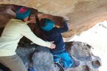 Bouldering in Hueco Tanks on 12/31/2018 with Blue Lizard Climbing and Yoga

Filename: SRM_20181231_1512080.jpg
Aperture: f/4.0
Shutter Speed: 1/320
Body: Canon EOS-1D Mark II
Lens: Canon EF 50mm f/1.8 II