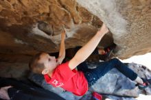 Bouldering in Hueco Tanks on 12/31/2018 with Blue Lizard Climbing and Yoga

Filename: SRM_20181231_1554041.jpg
Aperture: f/3.5
Shutter Speed: 1/250
Body: Canon EOS-1D Mark II
Lens: Canon EF 16-35mm f/2.8 L