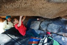 Bouldering in Hueco Tanks on 12/31/2018 with Blue Lizard Climbing and Yoga

Filename: SRM_20181231_1606350.jpg
Aperture: f/4.5
Shutter Speed: 1/250
Body: Canon EOS-1D Mark II
Lens: Canon EF 16-35mm f/2.8 L