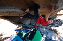 Bouldering in Hueco Tanks on 12/31/2018 with Blue Lizard Climbing and Yoga

Filename: SRM_20181231_1607080.jpg
Aperture: f/6.3
Shutter Speed: 1/250
Body: Canon EOS-1D Mark II
Lens: Canon EF 16-35mm f/2.8 L