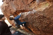 Bouldering in Hueco Tanks on 12/31/2018 with Blue Lizard Climbing and Yoga

Filename: SRM_20181231_1639270.jpg
Aperture: f/3.5
Shutter Speed: 1/250
Body: Canon EOS-1D Mark II
Lens: Canon EF 16-35mm f/2.8 L