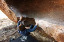 Bouldering in Hueco Tanks on 12/31/2018 with Blue Lizard Climbing and Yoga

Filename: SRM_20181231_1646421.jpg
Aperture: f/4.0
Shutter Speed: 1/200
Body: Canon EOS-1D Mark II
Lens: Canon EF 16-35mm f/2.8 L