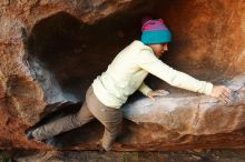Bouldering in Hueco Tanks on 12/31/2018 with Blue Lizard Climbing and Yoga

Filename: SRM_20181231_1649220.jpg
Aperture: f/4.5
Shutter Speed: 1/250
Body: Canon EOS-1D Mark II
Lens: Canon EF 16-35mm f/2.8 L