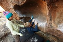 Bouldering in Hueco Tanks on 12/31/2018 with Blue Lizard Climbing and Yoga

Filename: SRM_20181231_1705290.jpg
Aperture: f/4.0
Shutter Speed: 1/200
Body: Canon EOS-1D Mark II
Lens: Canon EF 16-35mm f/2.8 L