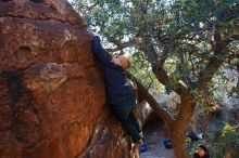 Bouldering in Hueco Tanks on 12/31/2018 with Blue Lizard Climbing and Yoga

Filename: SRM_20181231_1753300.jpg
Aperture: f/5.0
Shutter Speed: 1/160
Body: Canon EOS-1D Mark II
Lens: Canon EF 16-35mm f/2.8 L