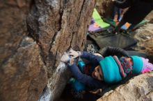 Bouldering in Hueco Tanks on 12/31/2018 with Blue Lizard Climbing and Yoga

Filename: SRM_20181231_1759230.jpg
Aperture: f/2.8
Shutter Speed: 1/100
Body: Canon EOS-1D Mark II
Lens: Canon EF 16-35mm f/2.8 L
