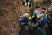 Bouldering in Hueco Tanks on 12/31/2018 with Blue Lizard Climbing and Yoga

Filename: SRM_20181231_1800300.jpg
Aperture: f/2.8
Shutter Speed: 1/100
Body: Canon EOS-1D Mark II
Lens: Canon EF 16-35mm f/2.8 L